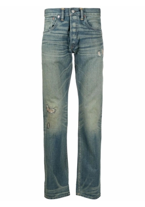 Ralph Lauren RRL ripped straight-leg jeans - Blue