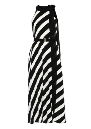 NISSA striped midi dress - Black