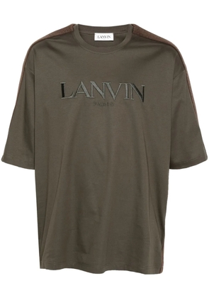 Lanvin logo-embroidered cotton T-shirt - Green