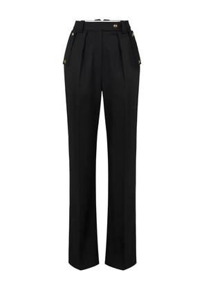Elisabetta Franchi button-detail trousers - Black