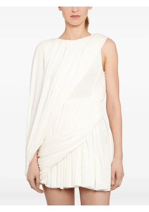 Giambattista Valli draped pleated mini dress - White
