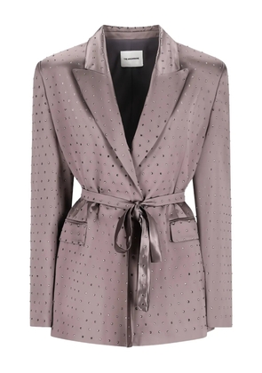 THE ANDAMANE crystal belted blazer - Neutrals