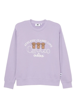 CHOCOOLATE puppy-embroidered sweatshirt - Purple