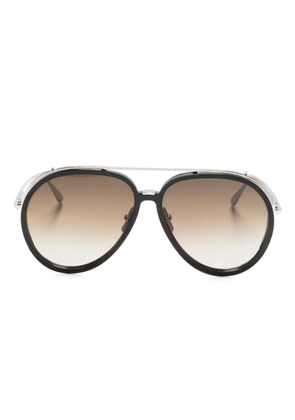 Linda Farrow Maverick pilot-frame sunglasses - Black