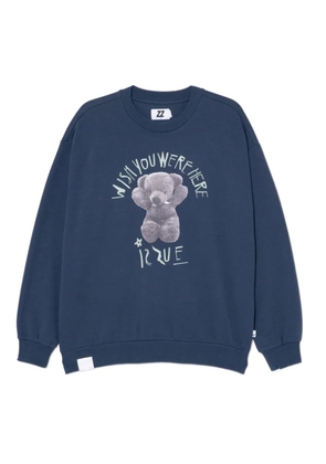 izzue graphic-print sweatshirt - Blue