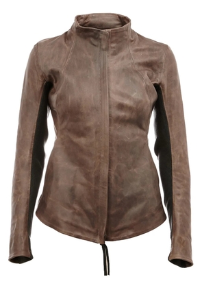 Boris Bidjan Saberi zipped fitted jacket - Brown