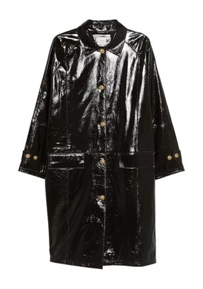 Alysi buttoned leather coat - Brown