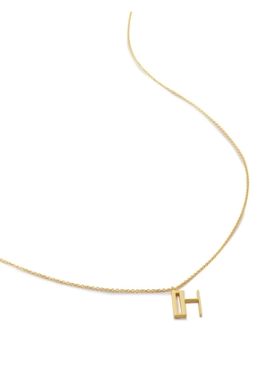 Monica Vinader alphabet H-pendant necklace - Gold