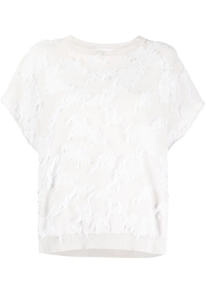 Fabiana Filippi textured cotton T-shirt - Neutrals