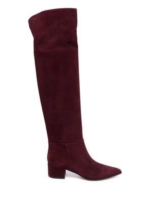 Gianvito Rossi knee-high suede boots - Red