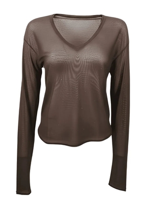 PINKO V-neck T-shirt - Brown