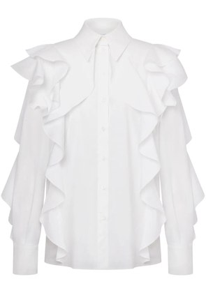 Alberta Ferretti ruffled shirt - White