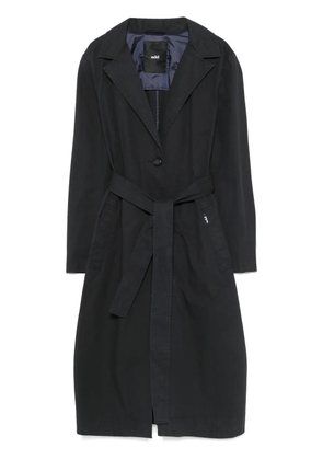 Add belted trench coat - Blue