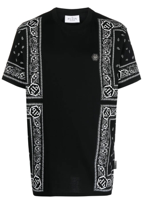 Philipp Plein SS Paisley Bandana crew-neck T-shirt - Black