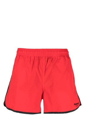 Alexander McQueen logo-print detail swim shorts - Red