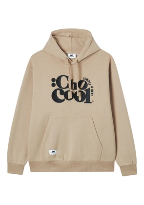 CHOCOOLATE logo-print hoodie - Neutrals