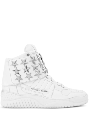 Philipp Plein 'Thunder Hi-Top stars sneakers - White
