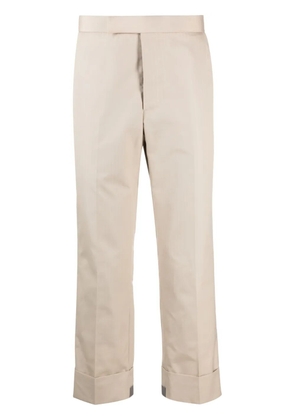 Thom Browne tailored cropped twill trousers - Neutrals