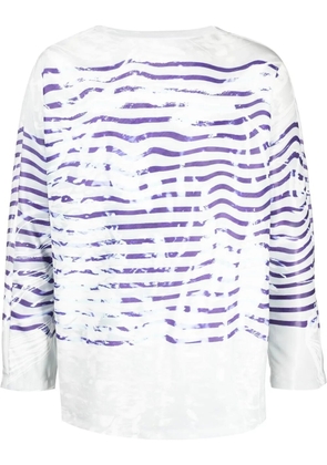 Doublet graphic-print long-sleeved top - Blue