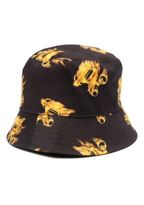 Palm Angels Burning Monogram bucket hat - Black