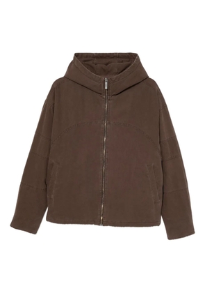 izzue logo-embroidered jacket - Brown
