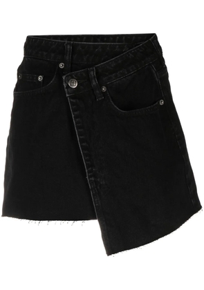 Ksubi asymmetric denim mini skirt - Black