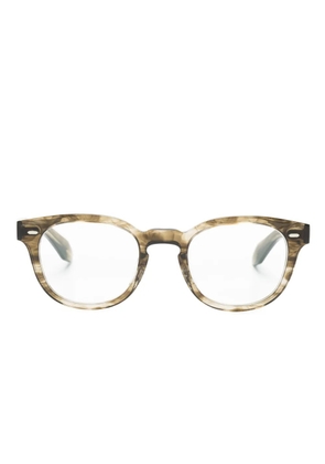 Oliver Peoples translucid wayfarer-frame glasses - Green