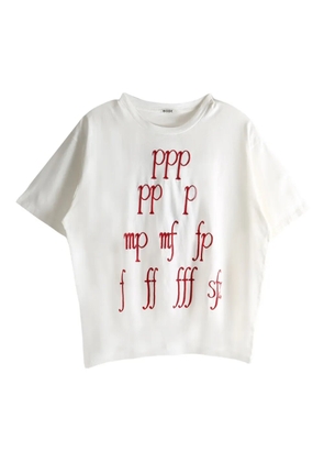 BODE Composer embroidered-graphic T-shirt - White