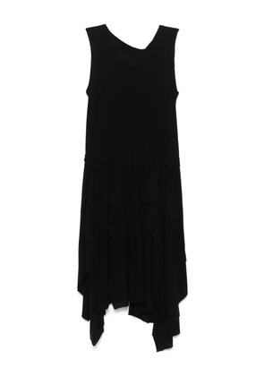 Yohji Yamamoto asymmetric midi dress - Black