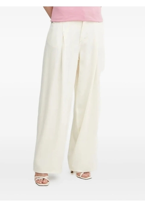 BOSS pleated wide-leg jeans - White