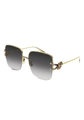 Alexander McQueen Eyewear Icons square-frame sunglasses - Gold