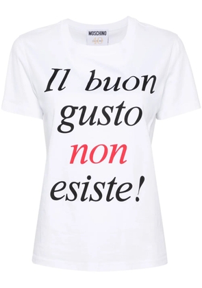 Moschino slogan-print organic-cotton T-shirt - White