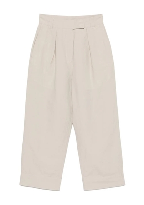 Margaret Howell pleated cropped trousers - Neutrals