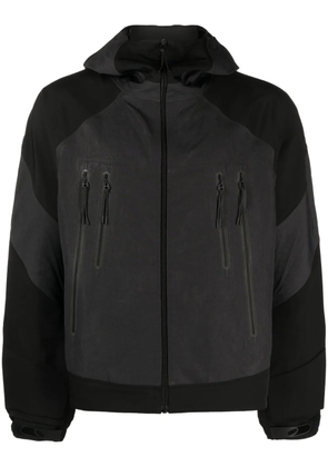 J.LAL Armour padded-panels ripstop jacket - Black