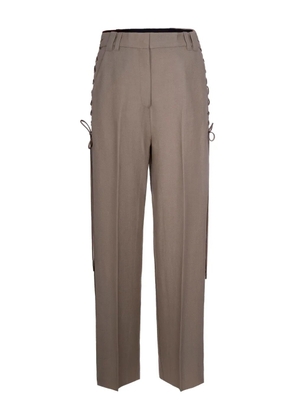 Marella lace-up detailing trousers - Grey