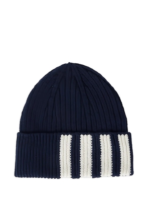 Thom Browne four-striped knitted bennie - Blue