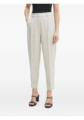 Bruuns Bazaar pleated embellished tailored trousers - Neutrals
