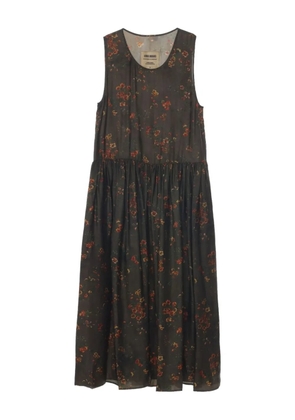 Uma Wang floral-print sleeveless maxi dress - Brown
