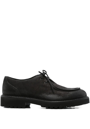 Doucal's lug-sole flat shoes - Black