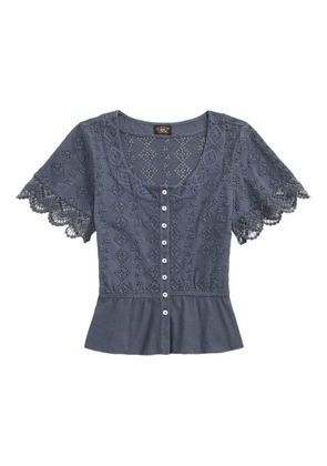 Ralph Lauren RRL Genevie embroidered peplum blouse - Blue