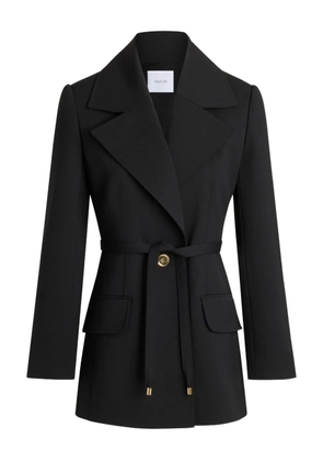 Patou single-breasted belted jacket - Black