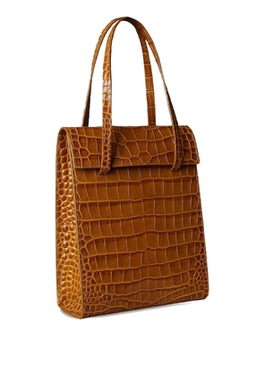 Blame Lilac small crocodile-embossed leather shoulder bag - Brown