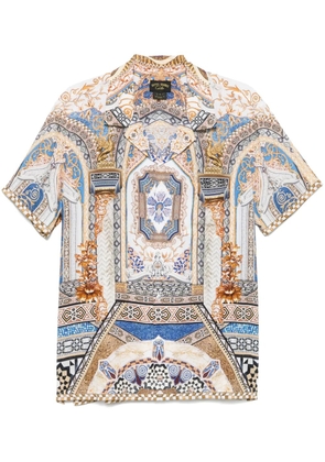 Camilla camp-collar shirt - White