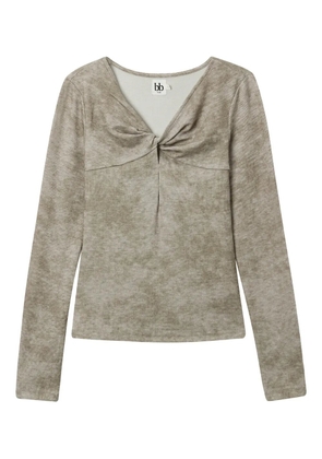 b+ab knot-detail long-sleeve top - Neutrals
