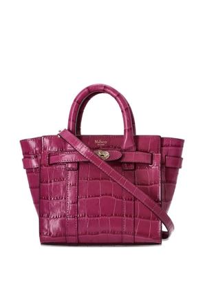 Mulberry Bayswater crocodile-effect leather tote bag - Pink
