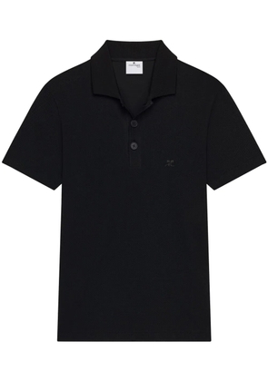 Courrèges piqué polo shirt - Black
