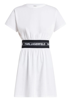 Karl Lagerfeld logo-tape T-shirt dress - White