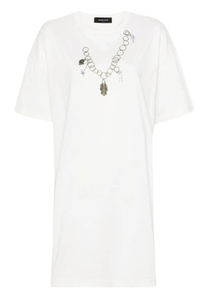 Fabiana Filippi graphic-print T-shirt minidress - Neutrals