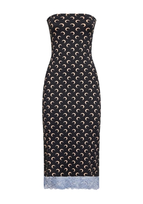 Marine Serre Moon-print midi dress - Black