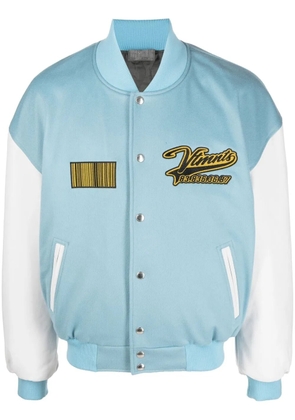 VTMNTS embroidered logo bomber jacket - Blue